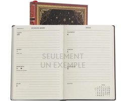 Paperb Frans agenda, september 2026 tot september 2027, 1 week op 2 pagina's, mini horizontaal + 1 stylus touch Blumie - ShopVlot