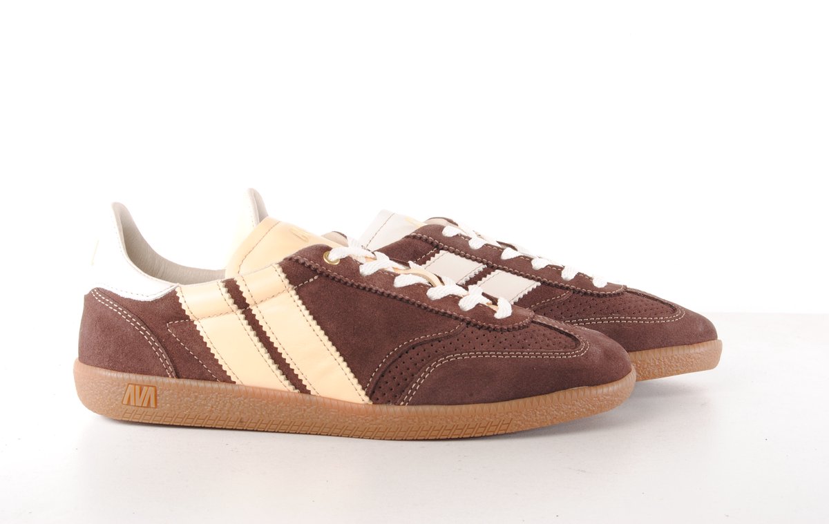 Caval dames sneaker Cava suède bruin