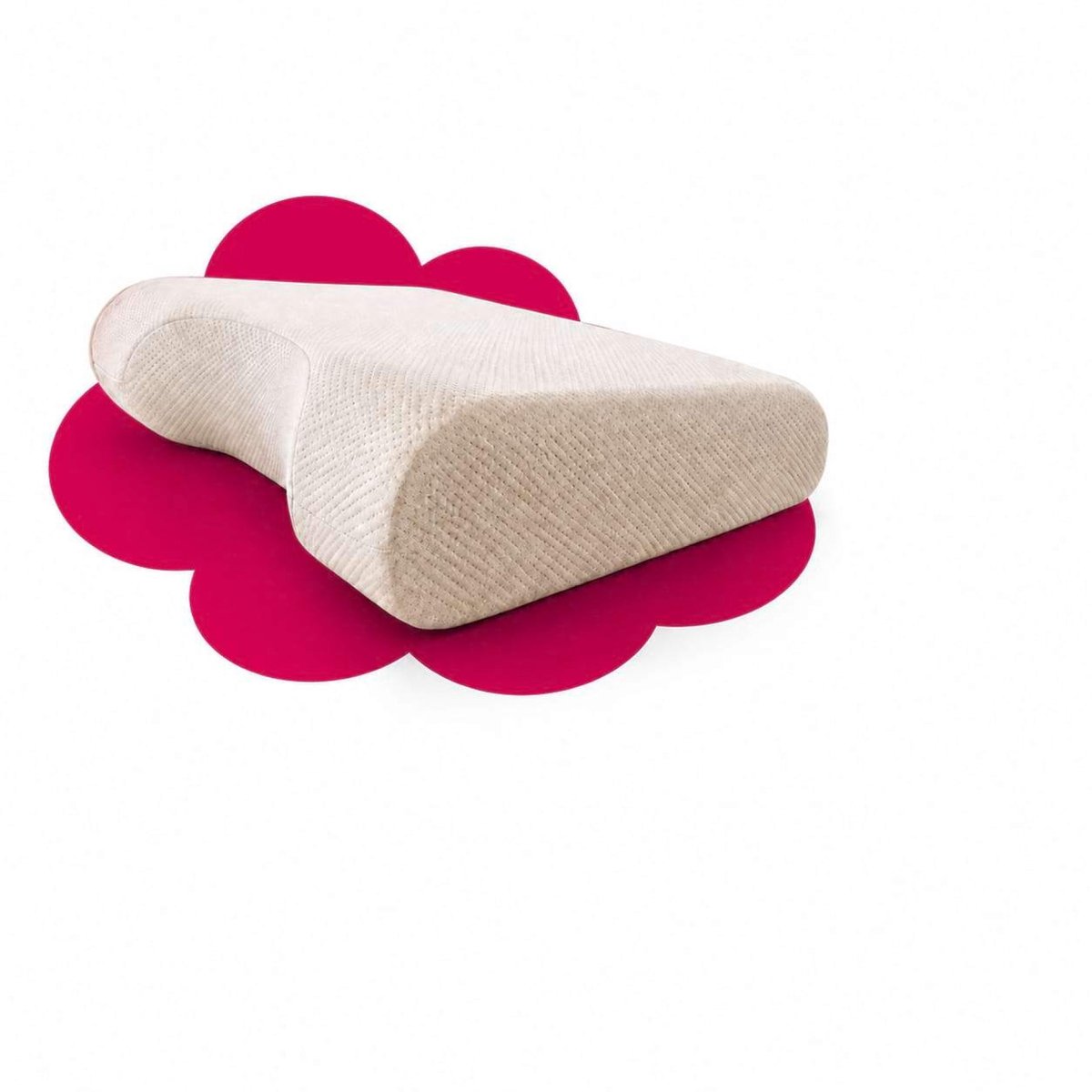 MatrasDirect NeckSupport-Ergonomisch neksteunkussen bij whiplash en nekklachten | 15 cm hoog - 40x60 Creme