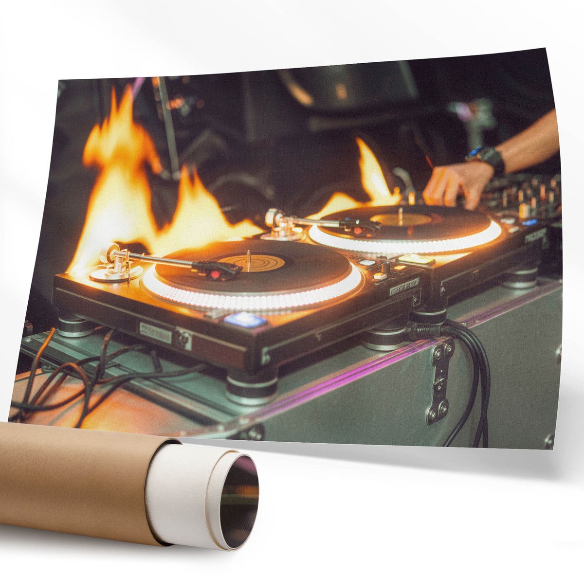 Coloray Canvas Poster Polycanvas - Vrouw Met Zand, Fotografie - 594 x 840 mm - Zwart-wit Poster - Rechthoek - Decoratieve poster - Kantoor - Expressief