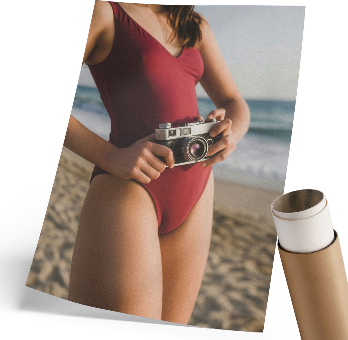 Coloray Polycanvas Poster - Zomermoment, Fotografie - 210 x 297 mm - Bordeaux Illustratie - Rechthoek - Decoratieve poster - Woonkamer, Slaapkamer, Kantoor - Klassiek