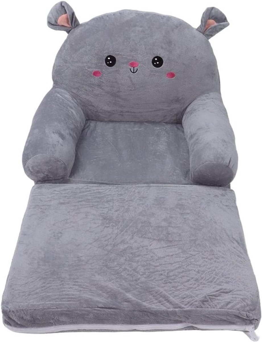 Kinder Sofa Bed - Kinderstoel Opklapbaar - Ontspannen en Spelen - Uitneembare en Wasbare Hoezen