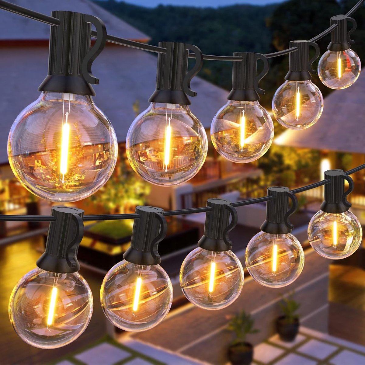 Lichtsnoer - G40 - IP45 Waterdicht - Warmwit - Kerst - Binnen en Buiten