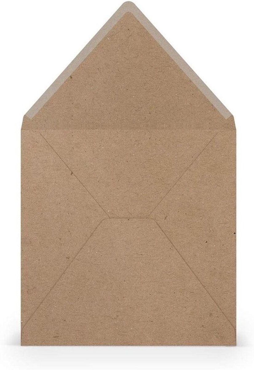 Vierkante Enveloppen - Kraft Enveloppen Bruin - Uitnodigingen Versturen - Zonder Venster Puntige Klep - 164 x 164 cm - Kraftbruin
