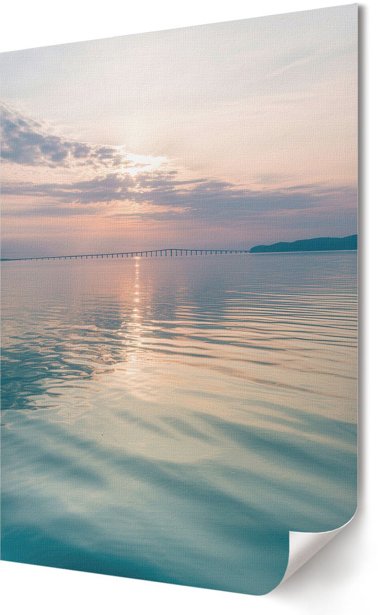 Coloray Canvas Poster Polycanvas - Bloemschilderij, Schilderen - A2 - Geel Patroon - Rechthoek - Decoratieve poster - Woonkamer, Slaapkamer, Kantoor - Romantisch
