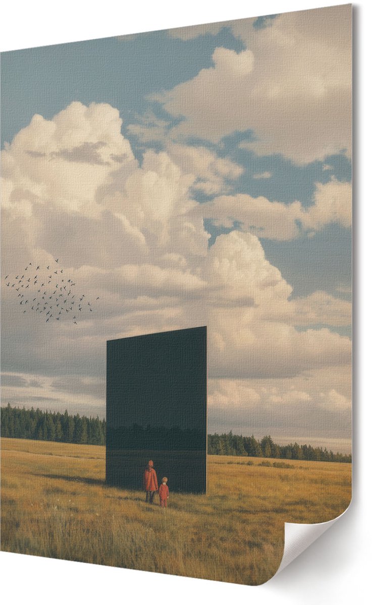 Coloray Polycanvas Wandposter - Mysterieuze Monoliet, Fotografie - 420 x 594 - Zwart Wanddecoratie - Rechthoek - Interieurdecoratie - Woonkamer, Slaapkamer, Kantoor - Modern