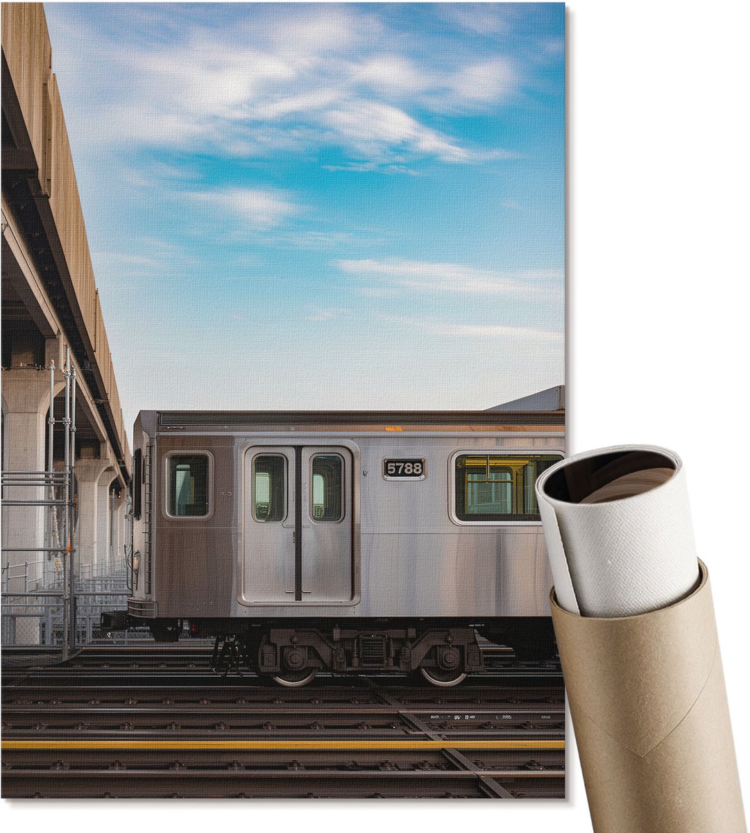 Coloray Polycanvas Poster - Stadslandschap, Fotografie - A4 - Grijs Wandposter - Rechthoek - Decoratieve poster - Woonkamer, Slaapkamer, Kantoor - Industrieel