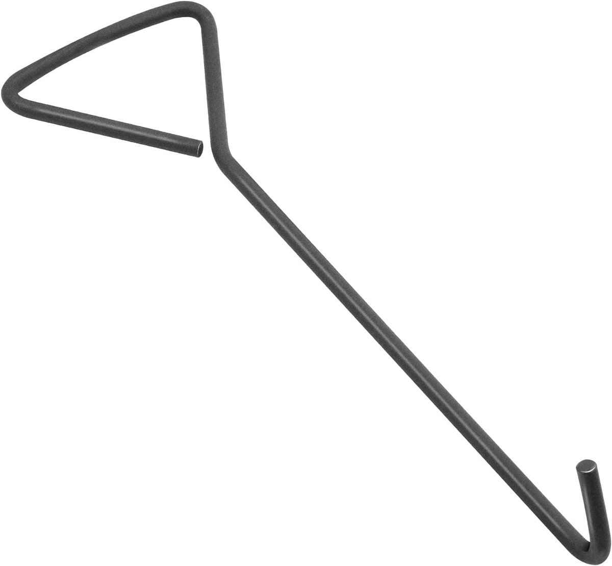 Putdeksellifter 40 cm – Putdekselhaak voor Riool- en Kolkdeksels – Schachtdeksellifter van Staal – J-vormige Hefhaak voor Zware Putdeksels, Gullydeksels en Kanaaldeksels – Hefgereedschap met Ergonomische Handgreep