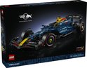 LEGO Technic Oracle Red Bull Racing RB20 doos. Donkerblauwe F1 auto met gele en rode accenten. "LEGO TECHNIC" en "18+" tekst.