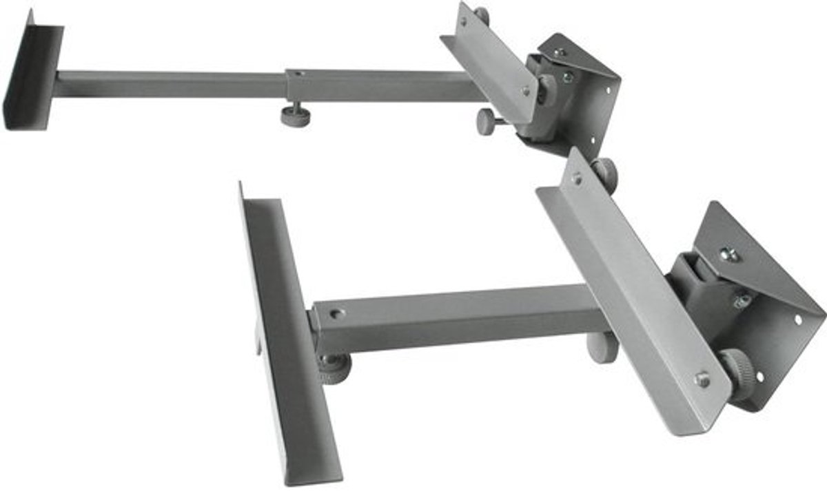Luidspreker Muurbeugels - Satelliet Beugels - Home Cinema - Draaibaar Kantelbaar - Tot 30cm Uitschuifbaar - Zilver Grijs