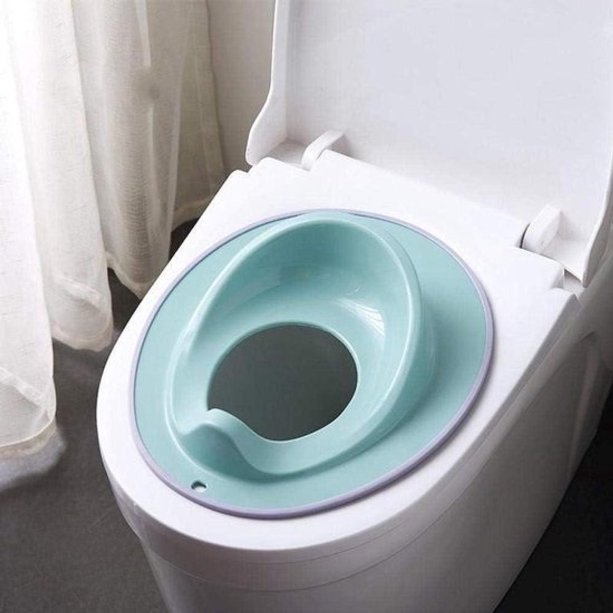 Kinder Toiletverkleiner - Baby Toiletzitting - Zindelijkheidstraining - Hoge Spatbescherming - D-vormig - Groen