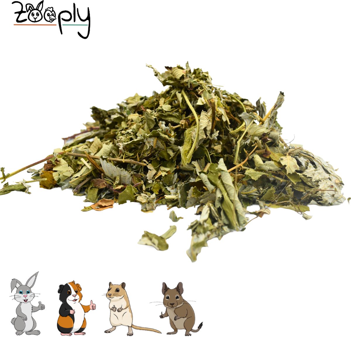Zooply Frambozenblad - Kruiden & Snacks - 100% natuurlijk - Voor konijnen & cavia's - 350 gram