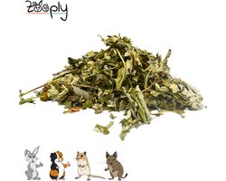 Zooply Frambozenblad - Kruiden & Snacks - 100% natuurlijk - Voor konijnen & cavia's - 350 gram