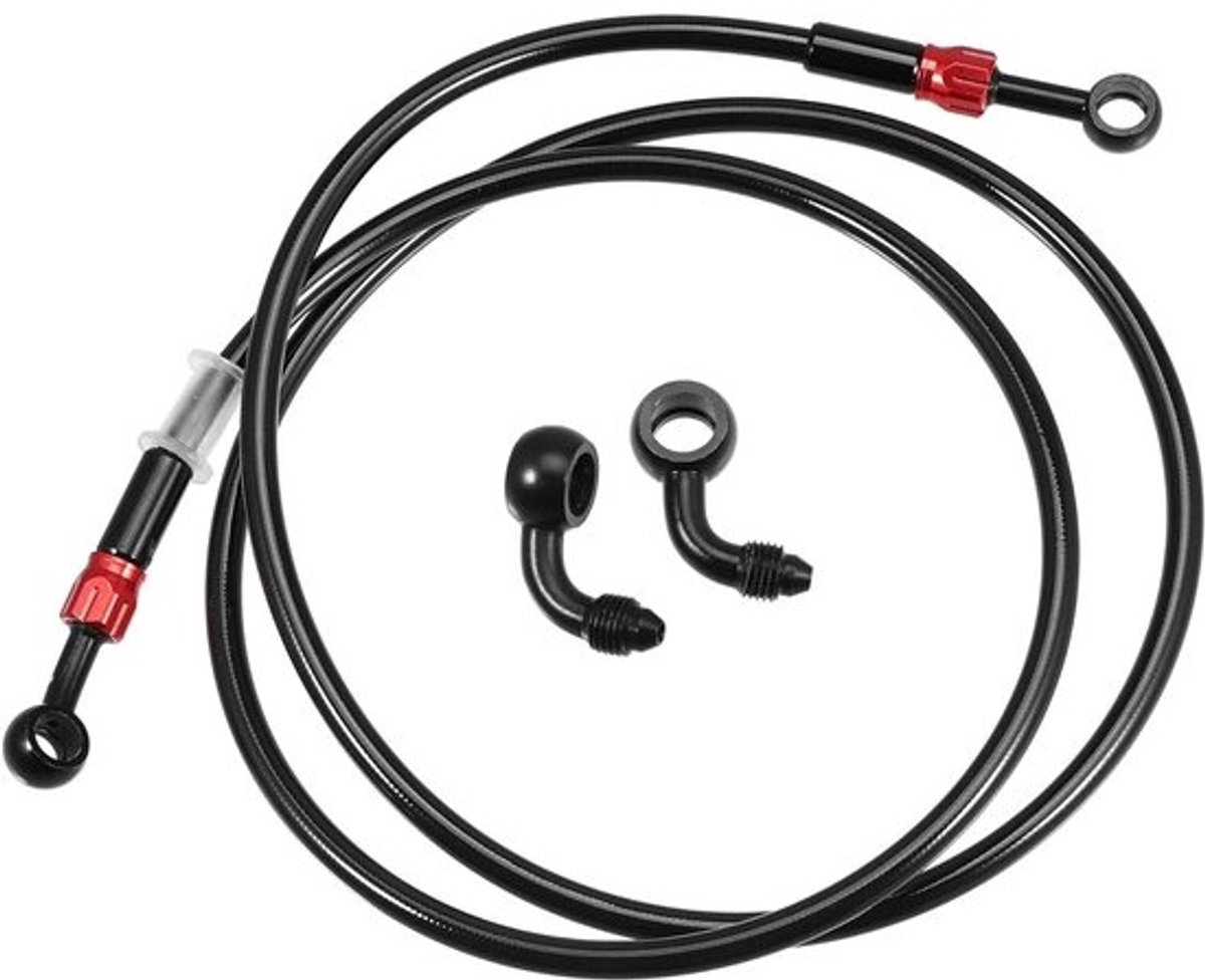Motorfiets Remleiding - Hydraulische Slang - Remmen Verbeteren - Dubbele Bescherming - 140cm - Zwart