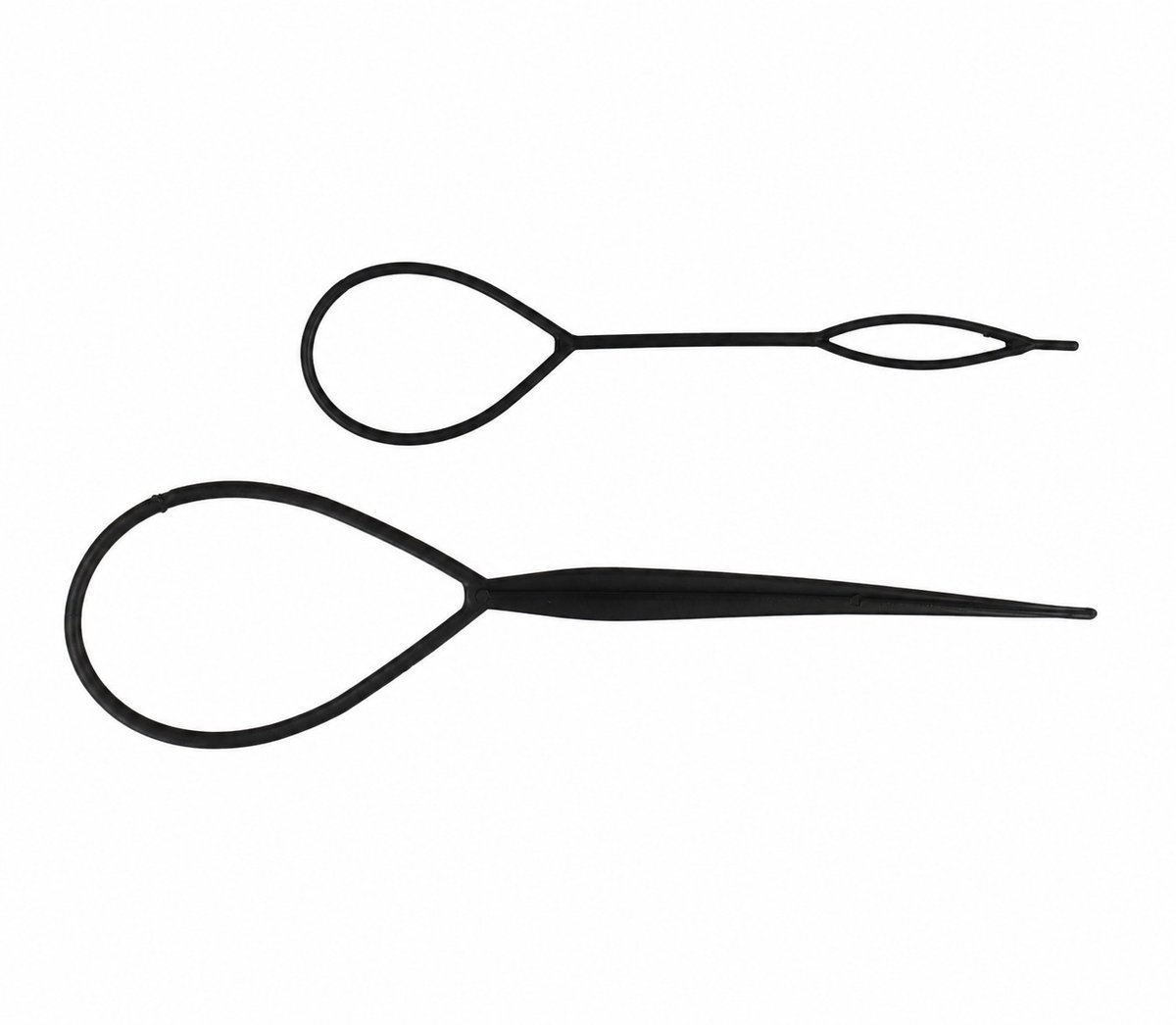Haarsoires Topsy Tail – Haarlussen voor Haarstyling – Zwart – 2 Stuks - Haarstyling - Voor Vlechten, Knopen & Hair Loops - Vlechten, Twists & Kapsels