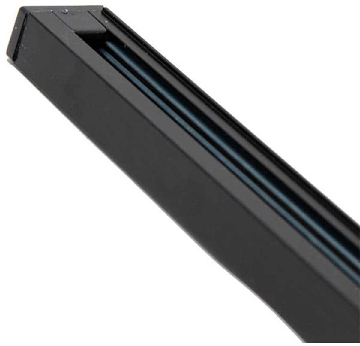 Spanningsrail - 1 Fase - Opbouw - Aluminium - Zwart - 1 Meter