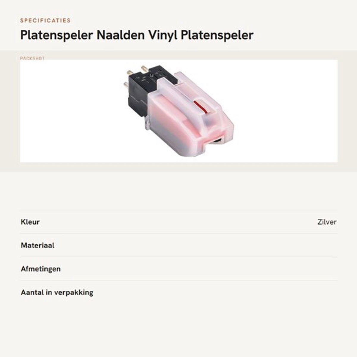 Dailygoods- Platenspeler Naalden Set van 3 - Vervangende Cartridge - Hoge