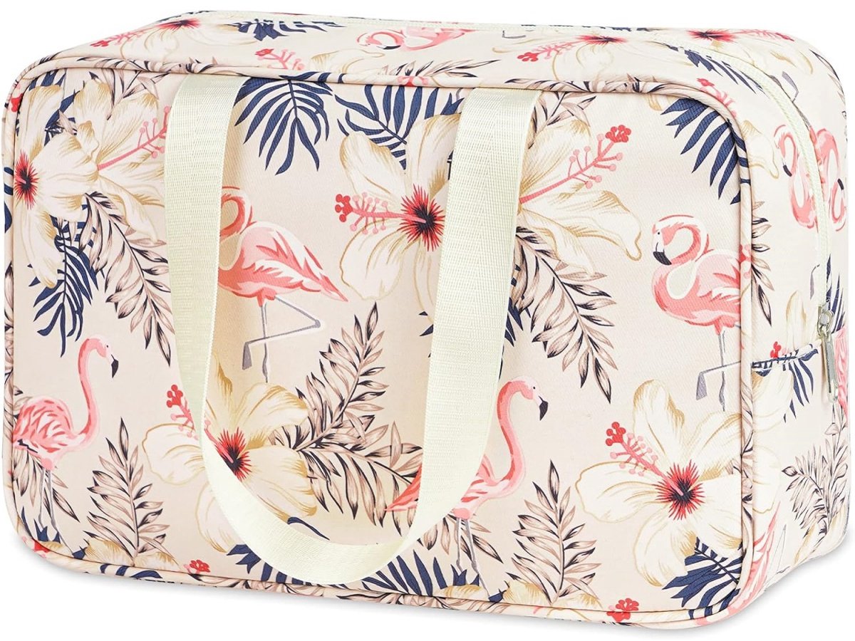 Toilettaasje - Cosmetische Tas - Reistas - Ruime Opbergcapaciteit - Waterafstotend Materiaal - Slijtvast Weefsel - Flamingo Print - Lichtgewicht Design - Veelzijdig Gebruik - 1 Stuk