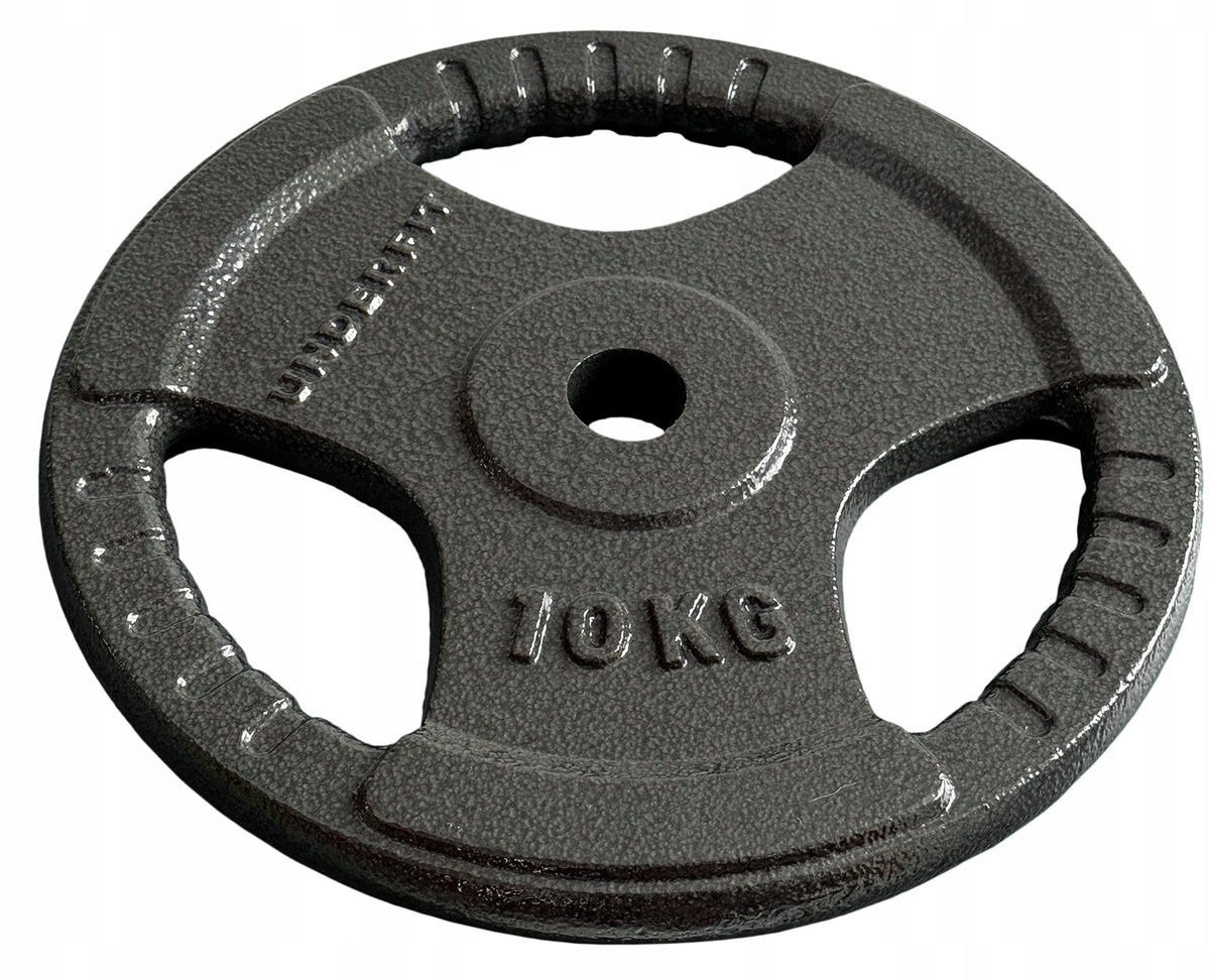 ONDERFIT Gietijzeren Gewicht 10 kg - 31 mm - Hammertone Zwart