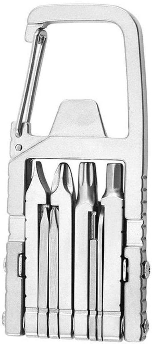 13-in-1 mini-multitool, draagbare sleutelhanger-multitool, naaldoogtang, flesopener, sleutelhanger-multitool, zakformaat, geschikt voor kamperen in de buitenlucht