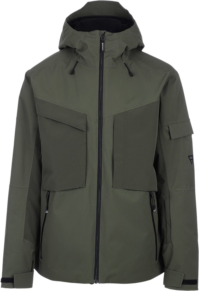Brunotti Bodish Skijas Heren Deep Ski Jas Relaxed Fit Lichte isolatie 15K Ademend en Waterdicht Groen