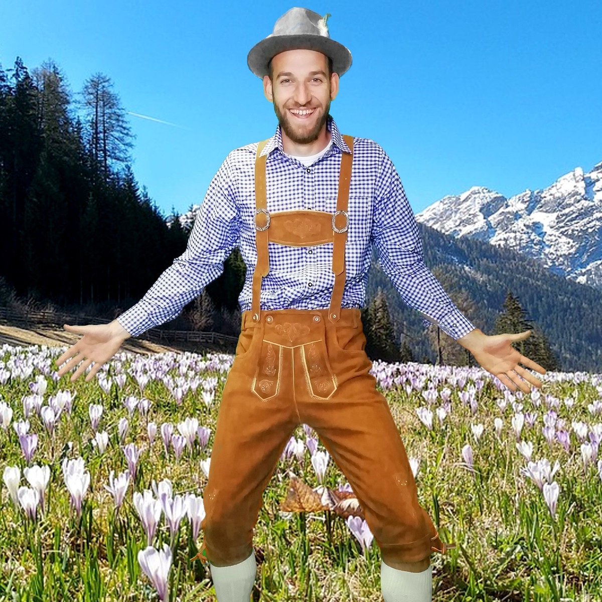 LEDERHOSEN.NL - Lederhosen leer - licht bruin LANG