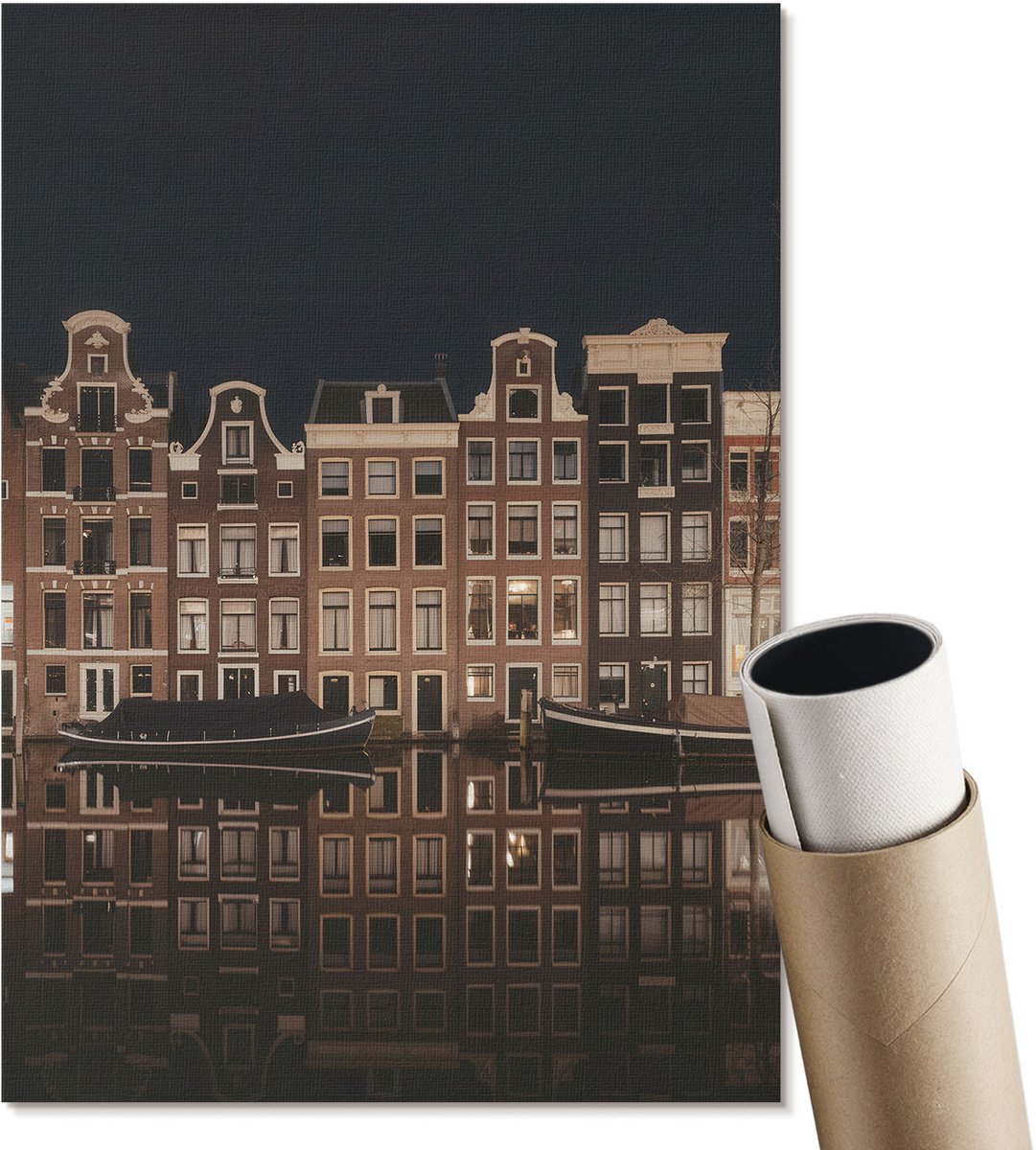 Coloray Polycanvas Poster - Moderne Architectuur, Fotografie - A3 - Grijs Wanddecoratie - Rechthoek - Decoratieve poster - Woonkamer, Slaapkamer, Kantoor - Industrieel
