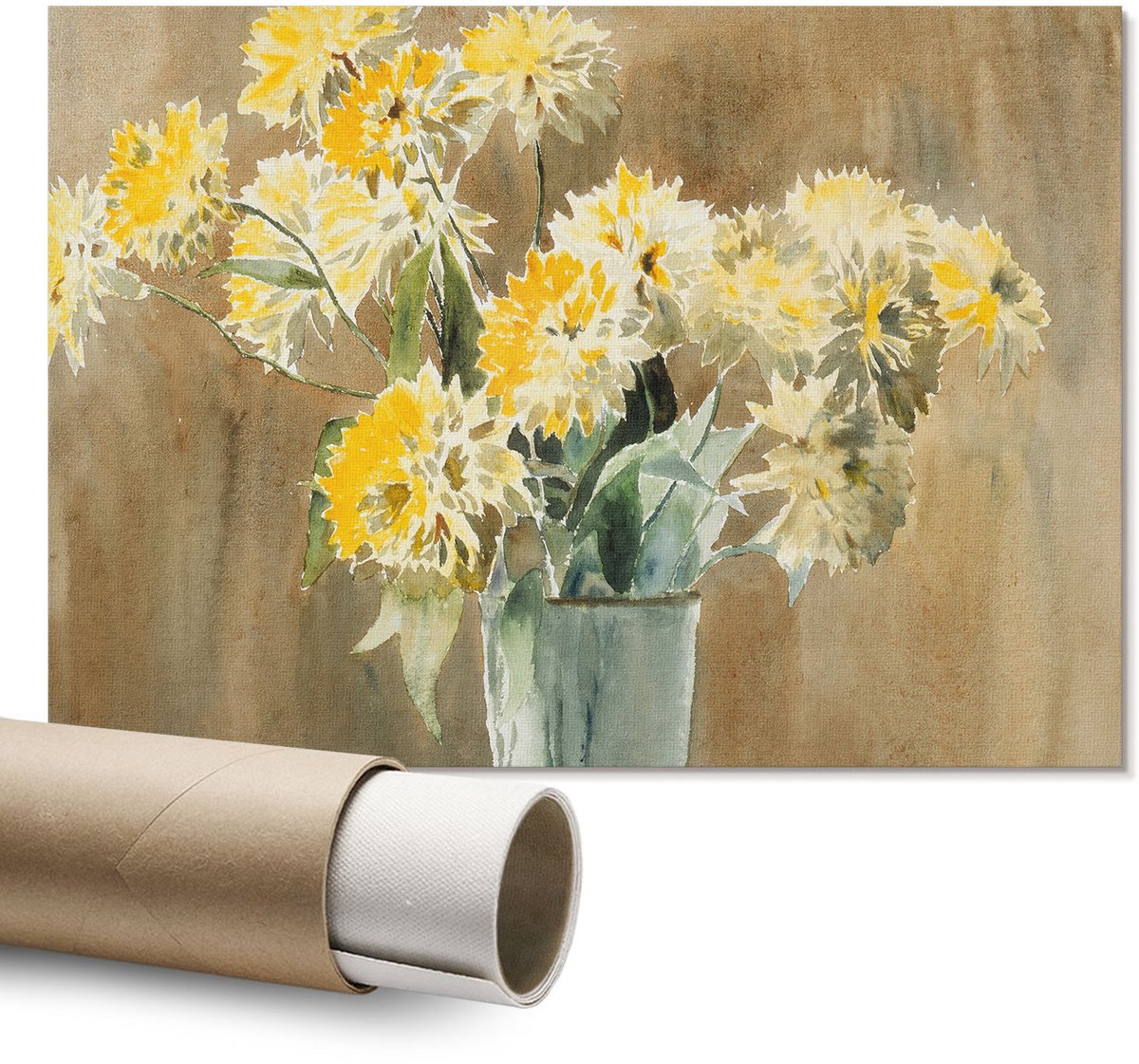 Coloray Polycanvas Wandposter - Ben Je Dronken?, Illustratie - A1 - Geel Patroon - Rechthoek - Interieurdecoratie - Kantoor - Retro