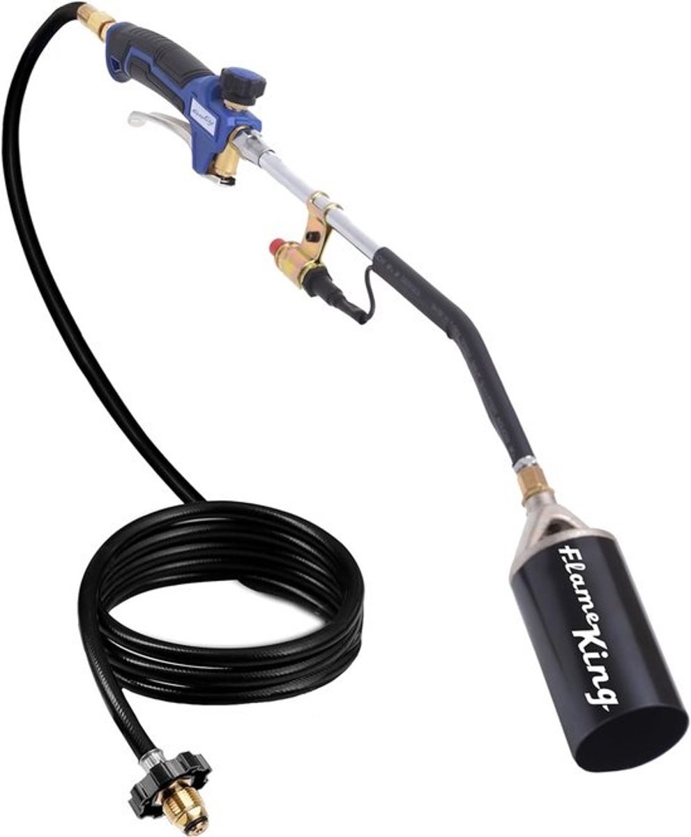 Propaantoorts Kit - Onkruidbrander - Onkruid Verwijderen - Zelfontsteking Piezo - 340.000 BTU - Blauw/Zwart