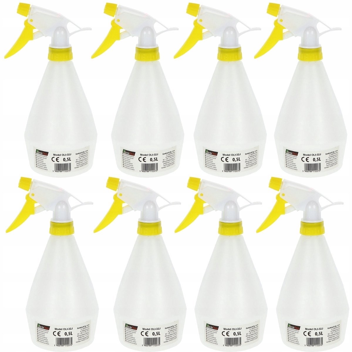 Drukspuit 0,5L - 8 stuks - Verstelbare sproeikop voor planten