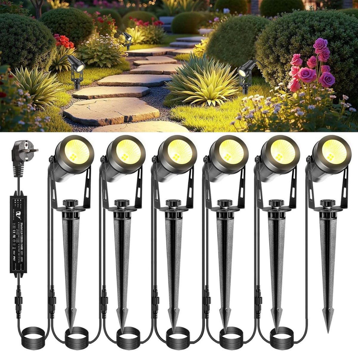 ZRNS® Tuinspots voor Buiten - Grondspot - Tuinverlichting - 6 Stuks - 330° Verstelbaar - Waterdicht