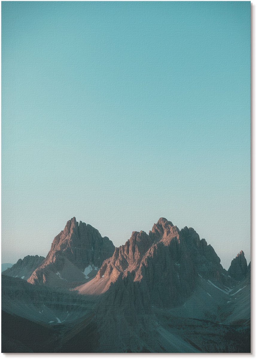Tulup Polycanvas Poster - Berglandschap, Fotografie - A4 - Turkoois Motief - Rechthoek - Kunstposter - Woonkamer, Slaapkamer, Kantoor - Modern