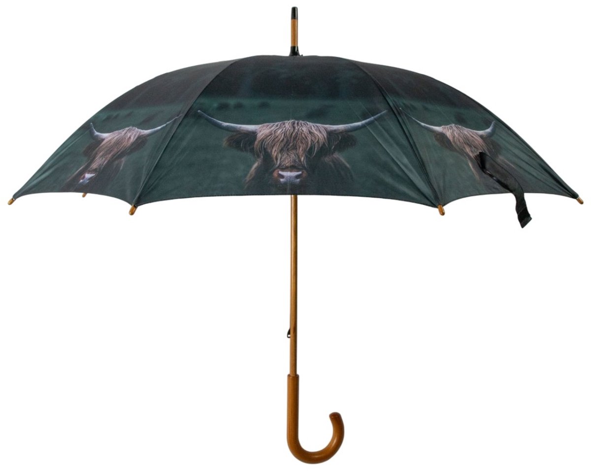 Paraplu Schotse hooglander donker 105cm