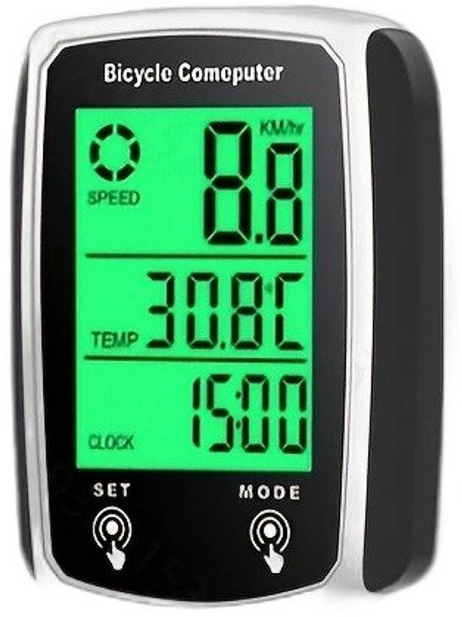 Currero Fatbike Scherm - LCD Display - Schermpje - E-Bike Accessoires - Elektrische Fiets - Dashboard - Snelheidsmeter - Kinderen & Volwassenen - Wit