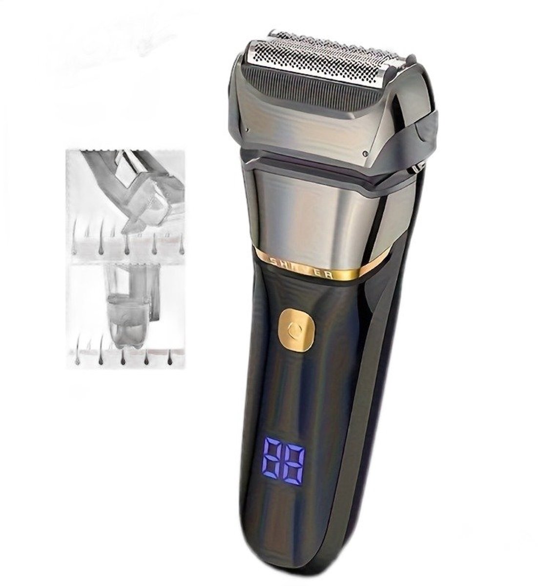 Currero Foil Shaver - Scheerapparaat Mannen - Hoofd Scheerapparaat - Head Shaver - Tondeuse met Trimmer - Lichaam en Baard - Oplaadbaar
