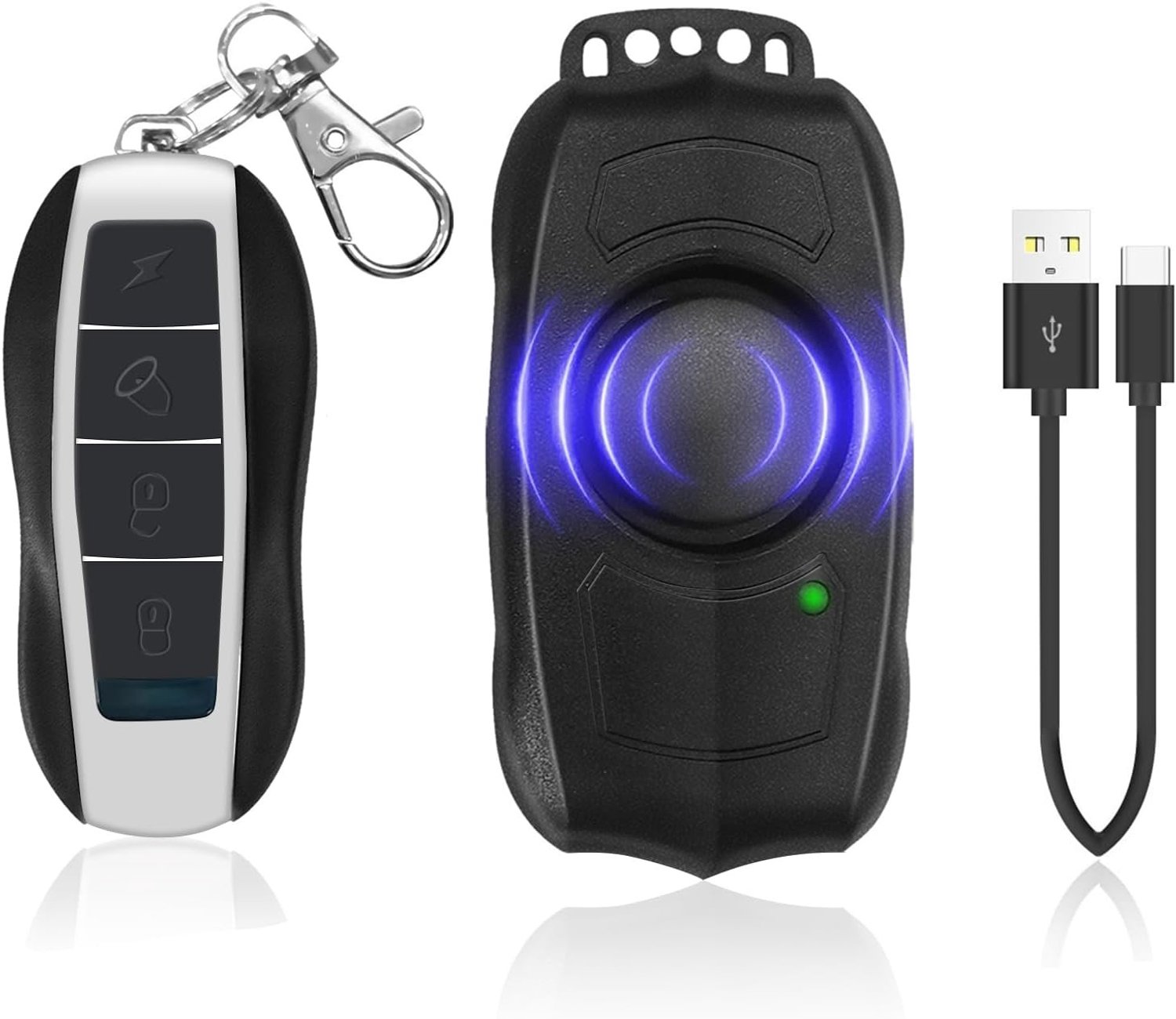 Fietsalarm met Afstandsbediening - Zwart - USB-oplaadbaar - Waterdicht Anti-diefstal Alarm - Voor Fiets en Scooter