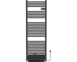 BELRAD elektrische handdoekradiator met blower – Smart WiFi – digitale thermostaat – 2000W – 1840x540 mm – mat zwart