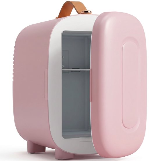 Mini Fridge, Beauty Fridge, 4L Capacity, 20.3 x 26.3 x 28 cm, Pink — afbeelding 2