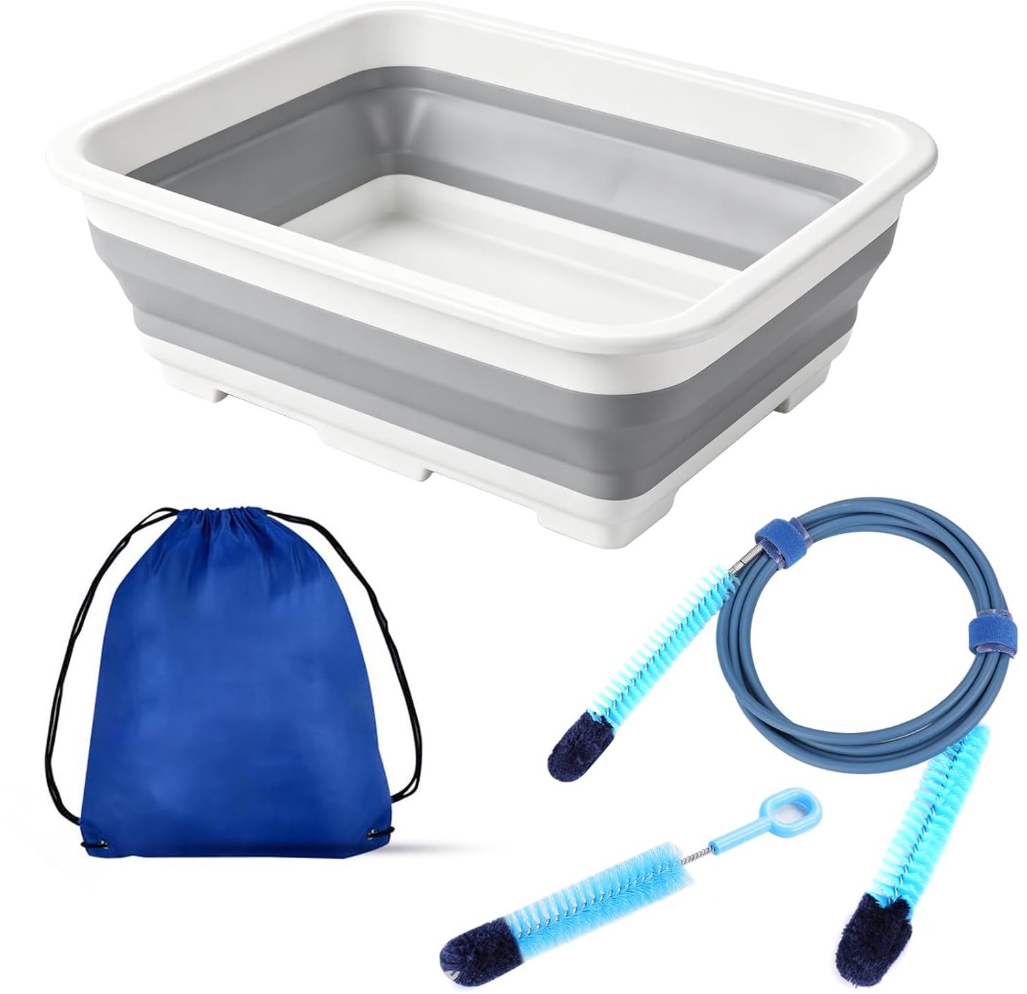 CPAP-reinigingsset voor slang en masker - 37 x 37 x 5 cm - inclusief slangborstel en wastafel - voor optimale reiniging Vemera - Vemera