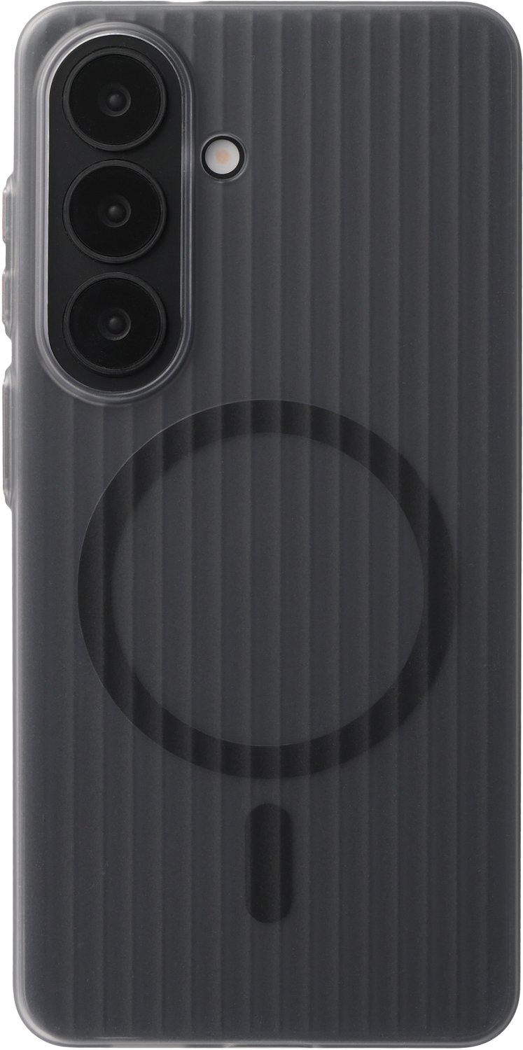Accezz Hoesje - Geschikt voor Samsung Galaxy S26 - Lite Backcover met Magnetische Ring - Fluted - Smokey Matte