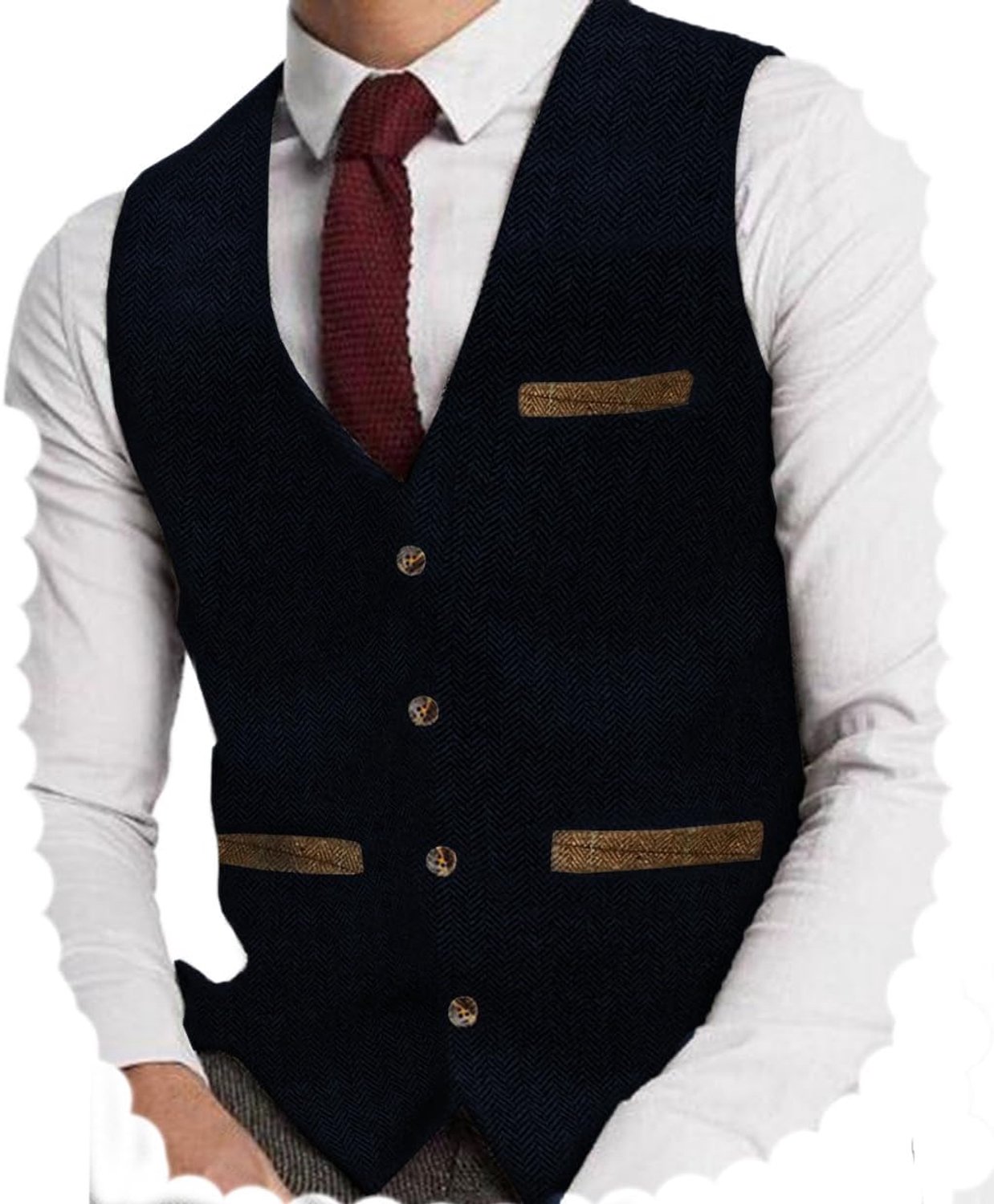 Tweed vest, jachtmodel, vintage, bruid