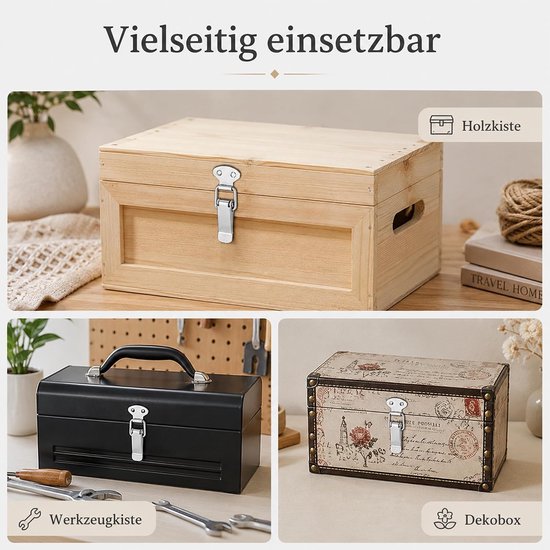 4 Kistenspanners 90 mm metaal zonder slotgat — afbeelding 3