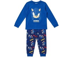 Sonic the Hedgehog Pyjama Jongens - Kinderpyjama - Pyjamaset - Nachtkleding - Blauw met Sonic Print - Maat 140