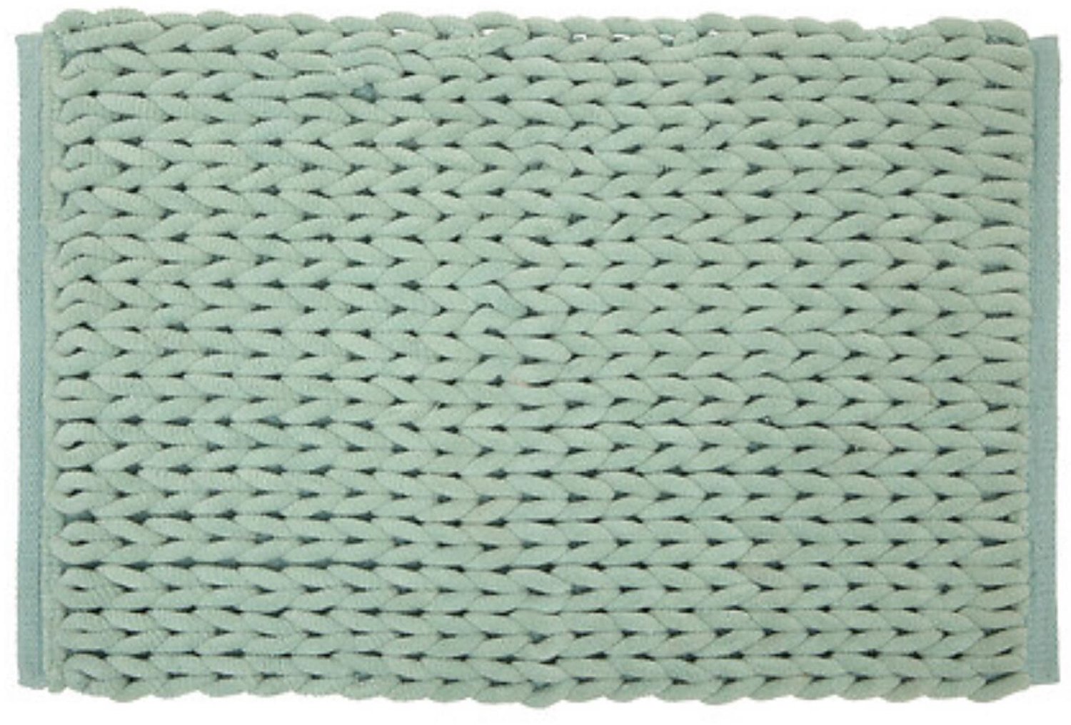 5Five extra dikke kabels Badmat - mintgroen - 50 x 75 cm - Badkamer kleedjes - dikte van 2.2 cm - vloerkleedje