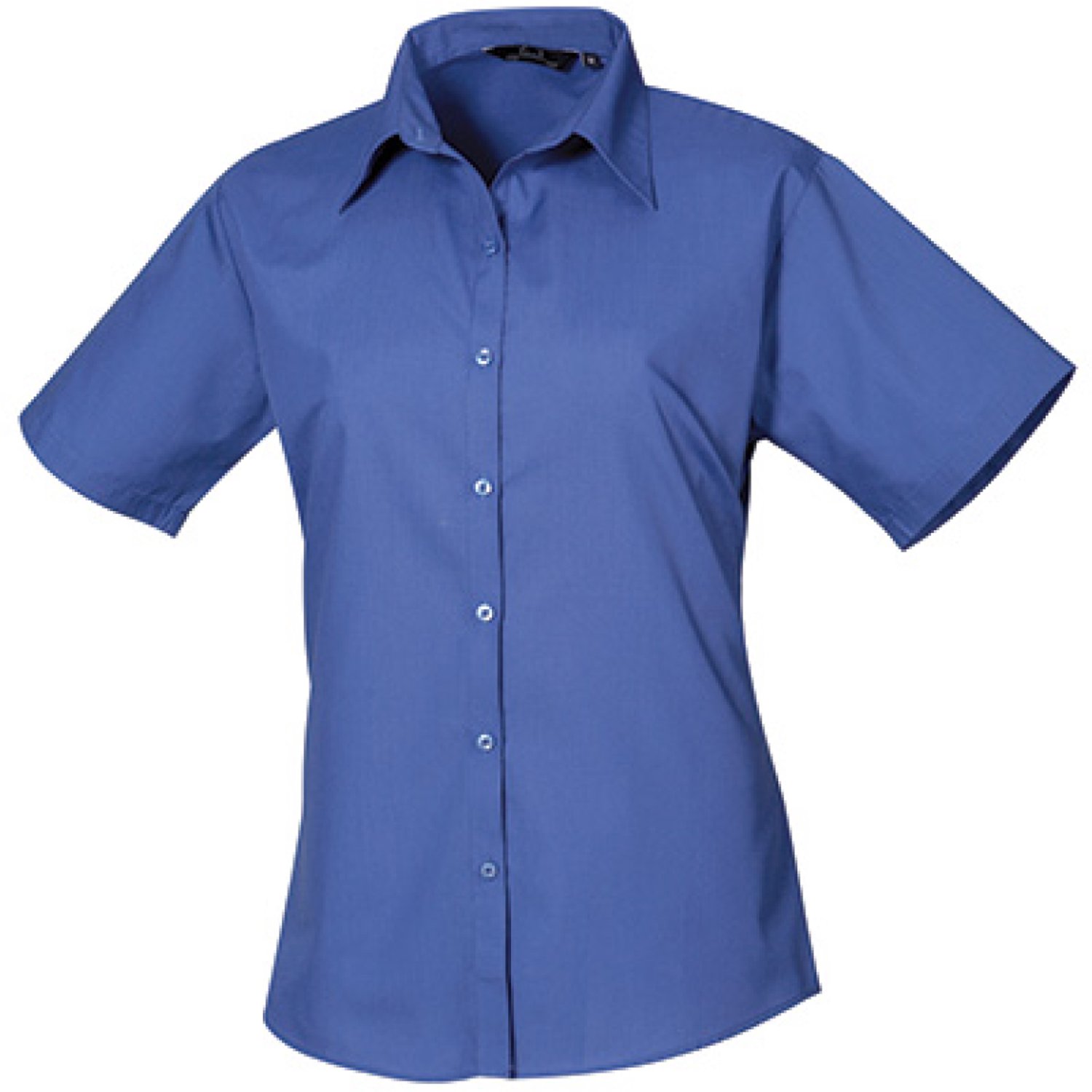 Premier Workwear - Women´s Poplin Short Sleeve Blouse - Royal (ca. Pantone 7686C) - 48 (3XL/20)