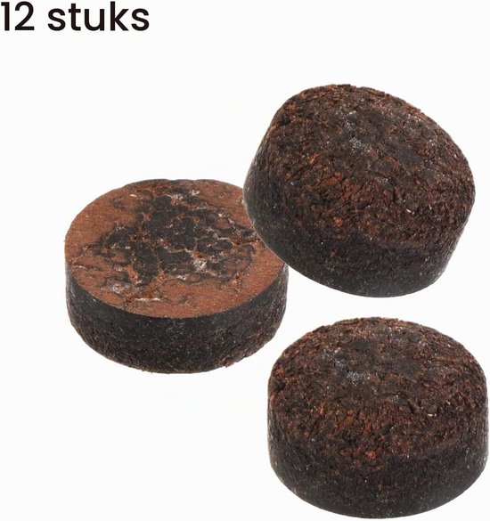 Pool cue tips 12mm - bruin - 12 stuks - vervangingen voor biljart - m-winkel — afbeelding 2