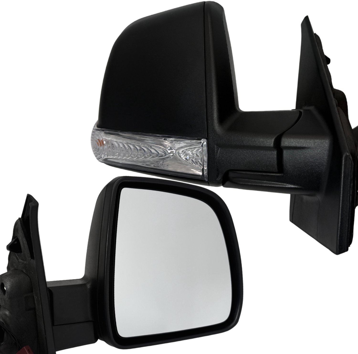 BILMAX Rechter Buitenspiegel Vervanging voor Fiat Doblo 2 2010–2012, Opel Combo D 2012–2018, Handmatig Verstelbaar, Niet-Verwarmd, Met Richtingaanwijzer, Zwart, 2-Pins (Passagierszijde)
