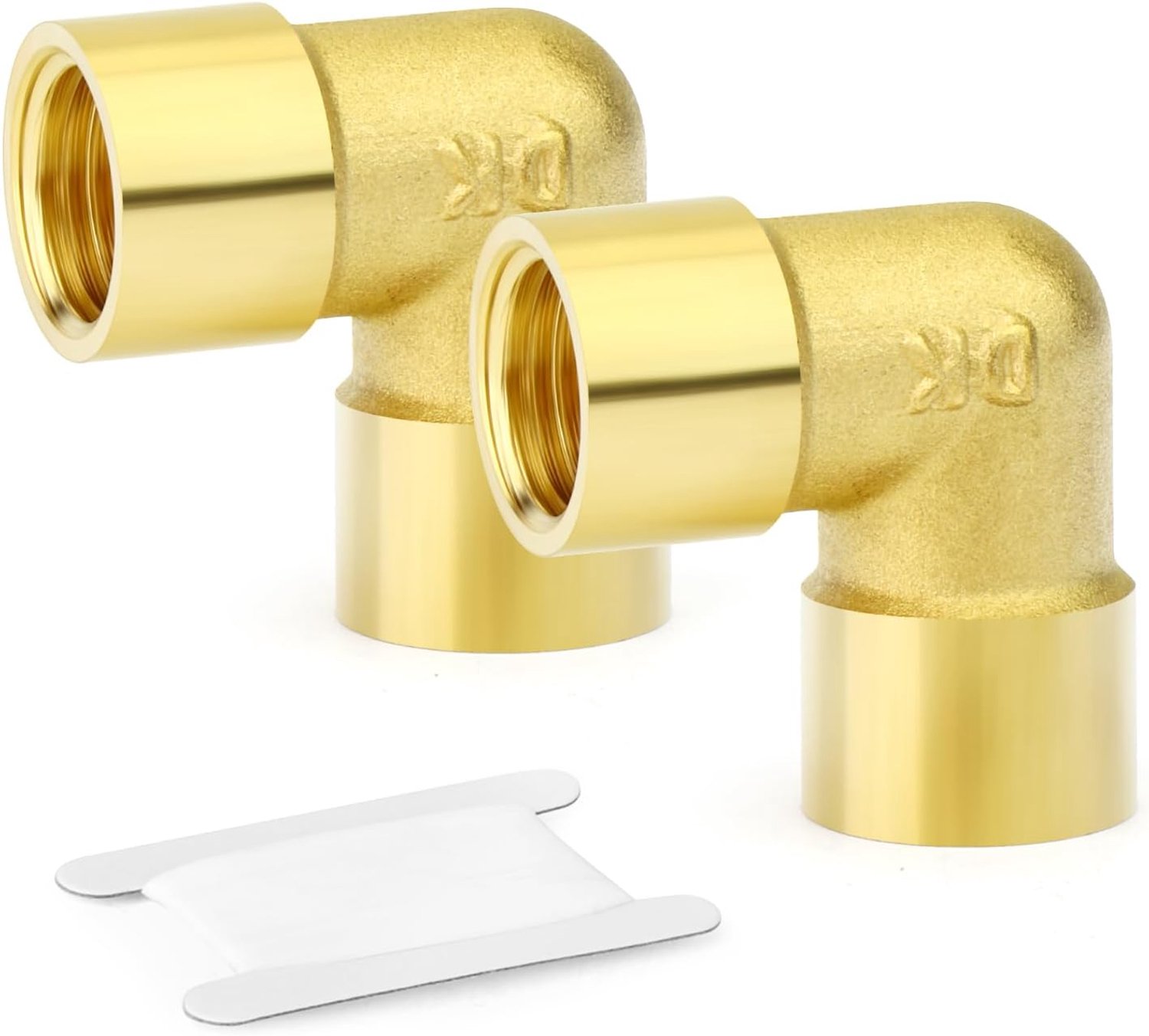 90 graden straat elleboog 3/8 inch BSP - vrouwelijke messing pijpverbinding - voor het verbinden van buizen - 2 stuks Vemera - Vemera