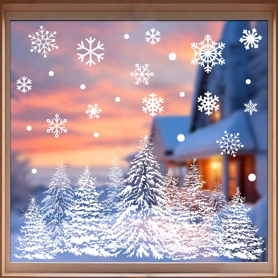1 stuk-kerst raamstickers- raamstickers-raamstickers kerst-raamstickers ...