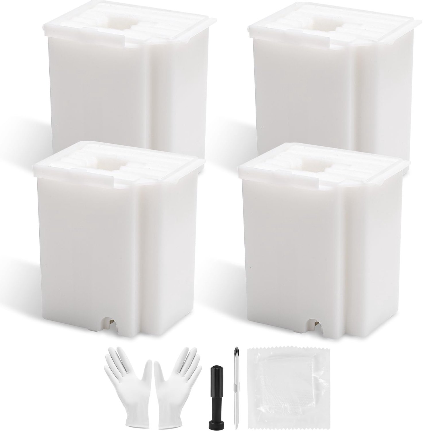 Onderhoudsbox met Absorberende Spons - Vervangingsset 4x Inktpad - Inclusief Schroevendraaier - Geschikt voor Epson Ecotank - Afmetingen 8x7x5,5 cm - Inkpad
